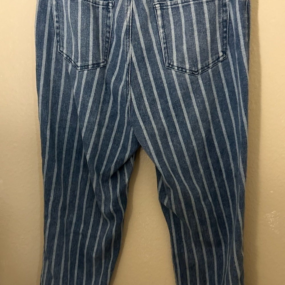Pacsun | Stripped High Waist Straight Leg Jeans| Size 10 - Picture 4 of 4
